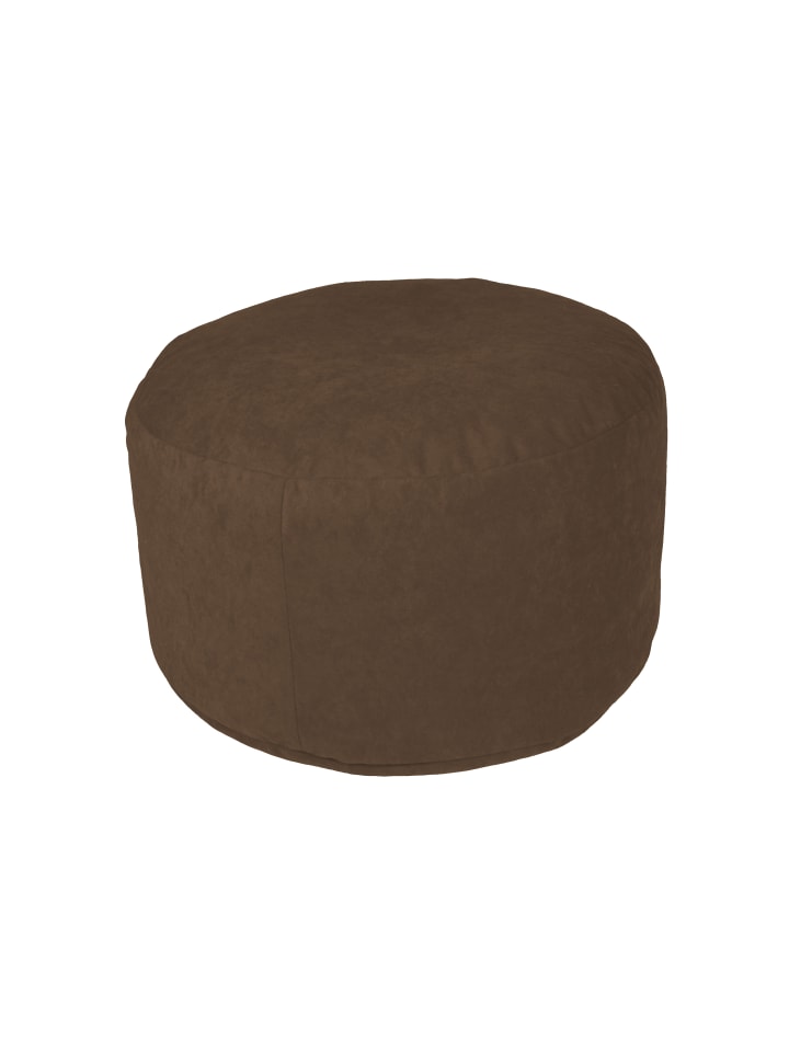 Linke Licardo Pouf Fußhocker Hocker Ø47/34 cm in dunkelbraun günstig kaufen onesize