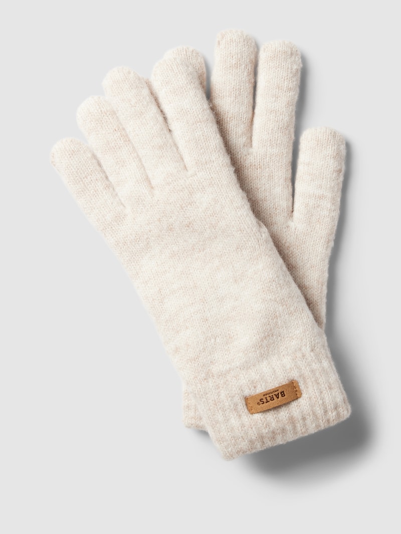 Handschuhe mit Label-Detail Modell 'Witzia' in offwhite