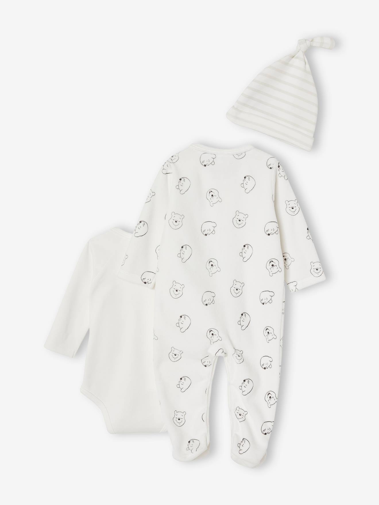 Winnie the Pooh 3-teiliges Baby-Set Disney WINNIE PUUH Oeko-Tex - wollweiß