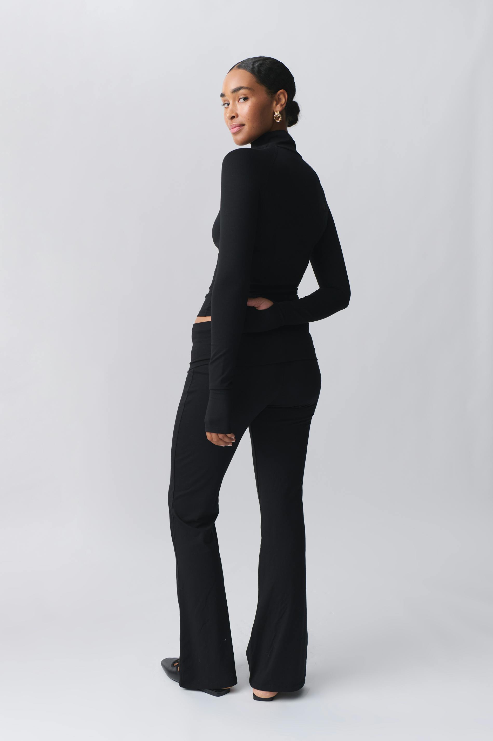 Soft touch folded trouser