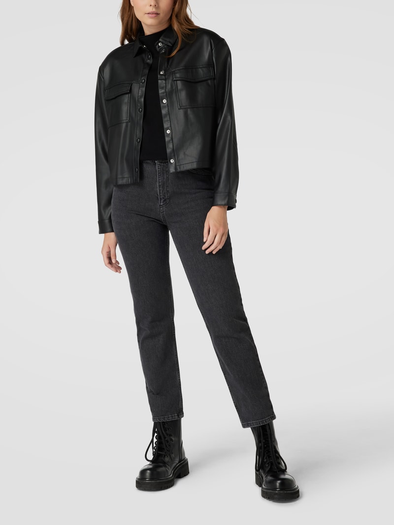 High Waist Jeans mit Stretch-Anteil in dunkelgrau