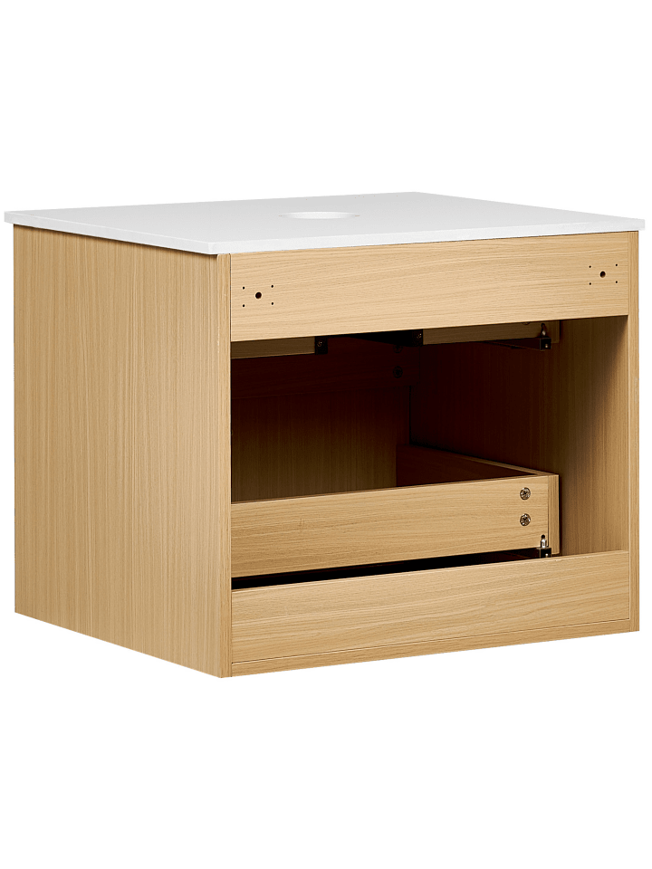 Beliani Badezimmerschrank BEXTI in Heller Holzfarbton/Weiß günstig kaufen onesize