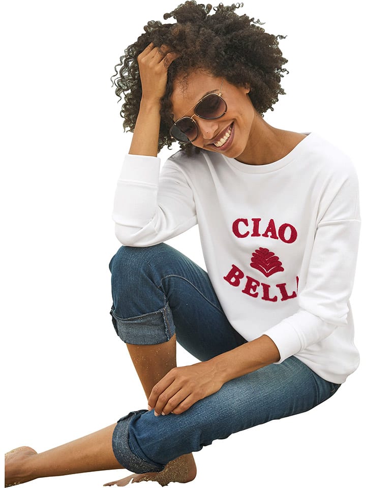 Heine Sweatshirt in Weiß günstig kaufen