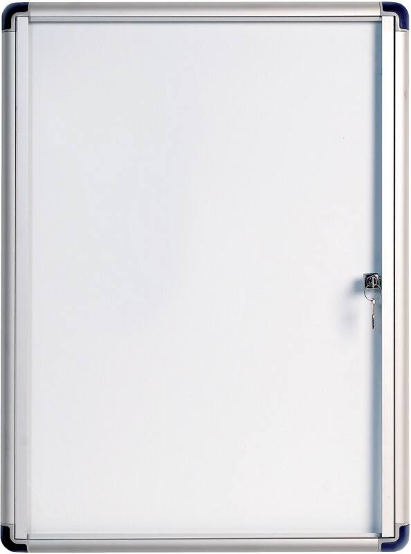 Bi-Office Enclore Indoor Budget Abschließbarer Schaukasten Magnetisch 1 x A4 Lackierter Stahl 28,9 (B) x 37,9 (H) cm Weiß