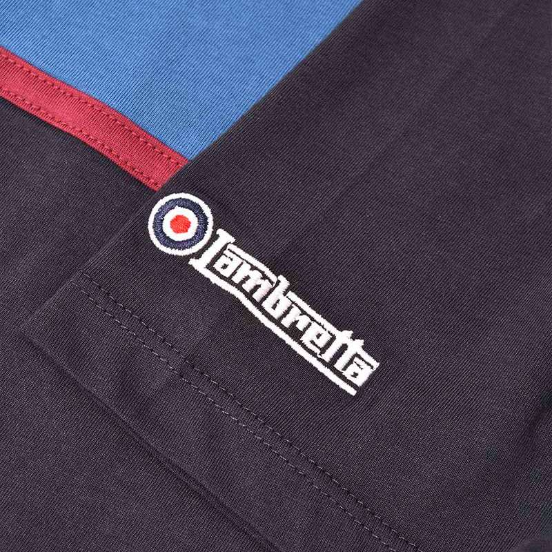 Lambretta Paisley Panel Herren T-Shirt SS0319-NAVY