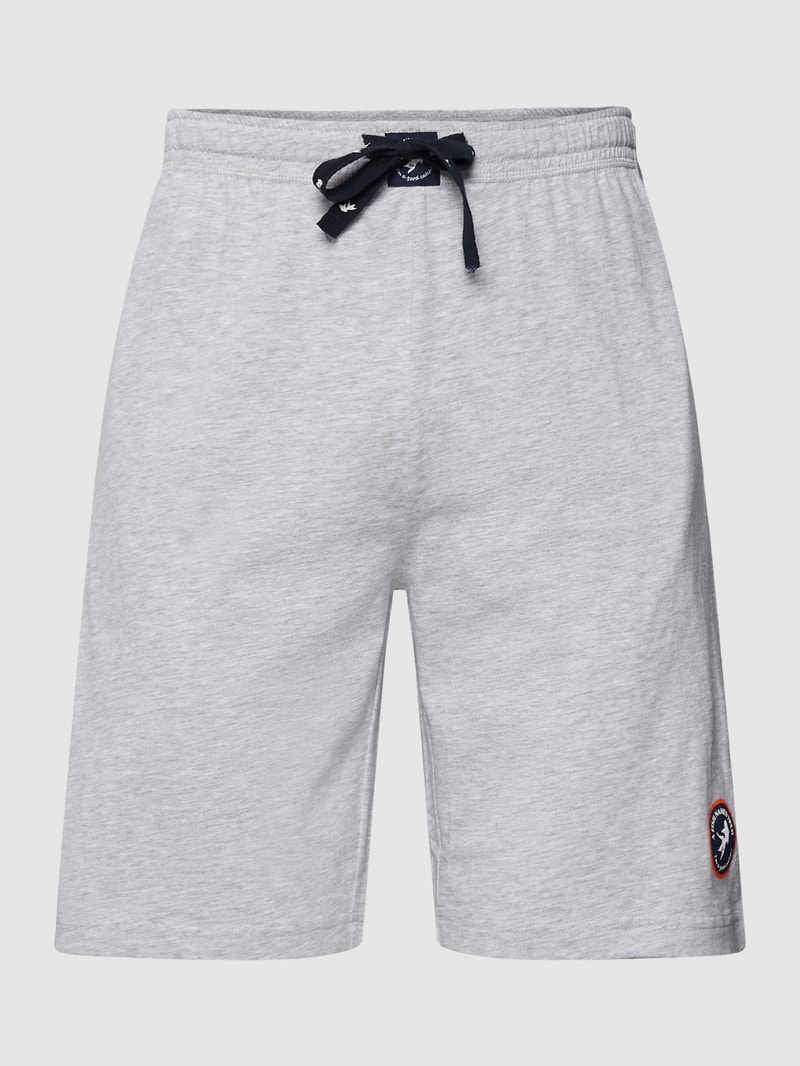 Sweatshorts in melierter Optik in mittelgrau meliert