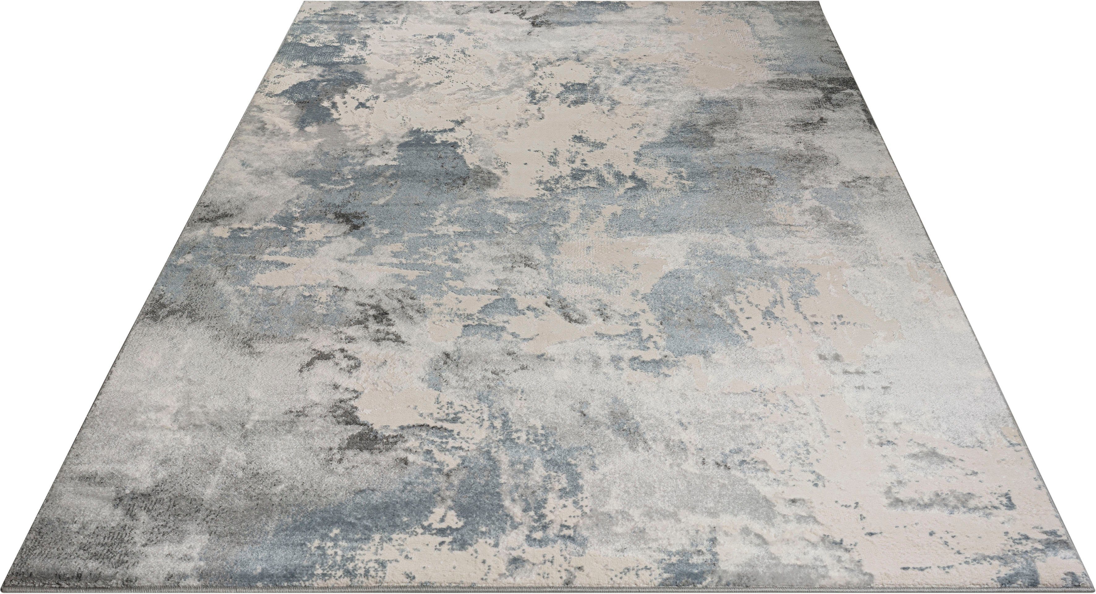 Teppich Hamar, Home affaire, rechteckig, Höhe: 8 mm, weiche Haptik, Marmor-Optik