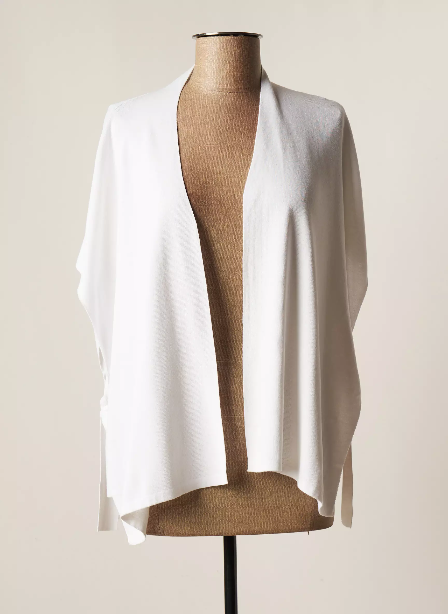 Maria Bellentani Gilets Manches Courtes Femme couleur blanc