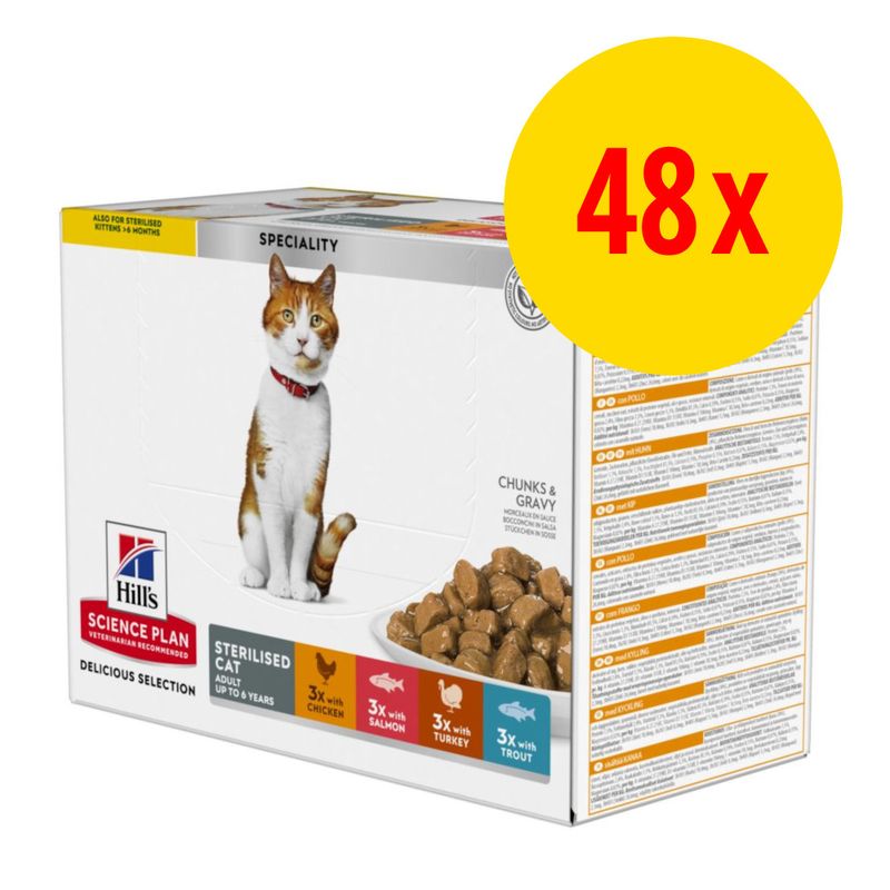 Sparpaket Hill's Science Plan Adult Sterilised 48 x 85 g | bitiba