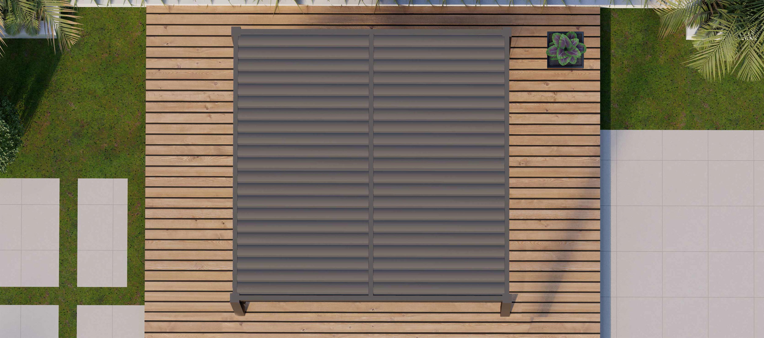 OUTDOORGartenpavillon 3x3m Anthrazit