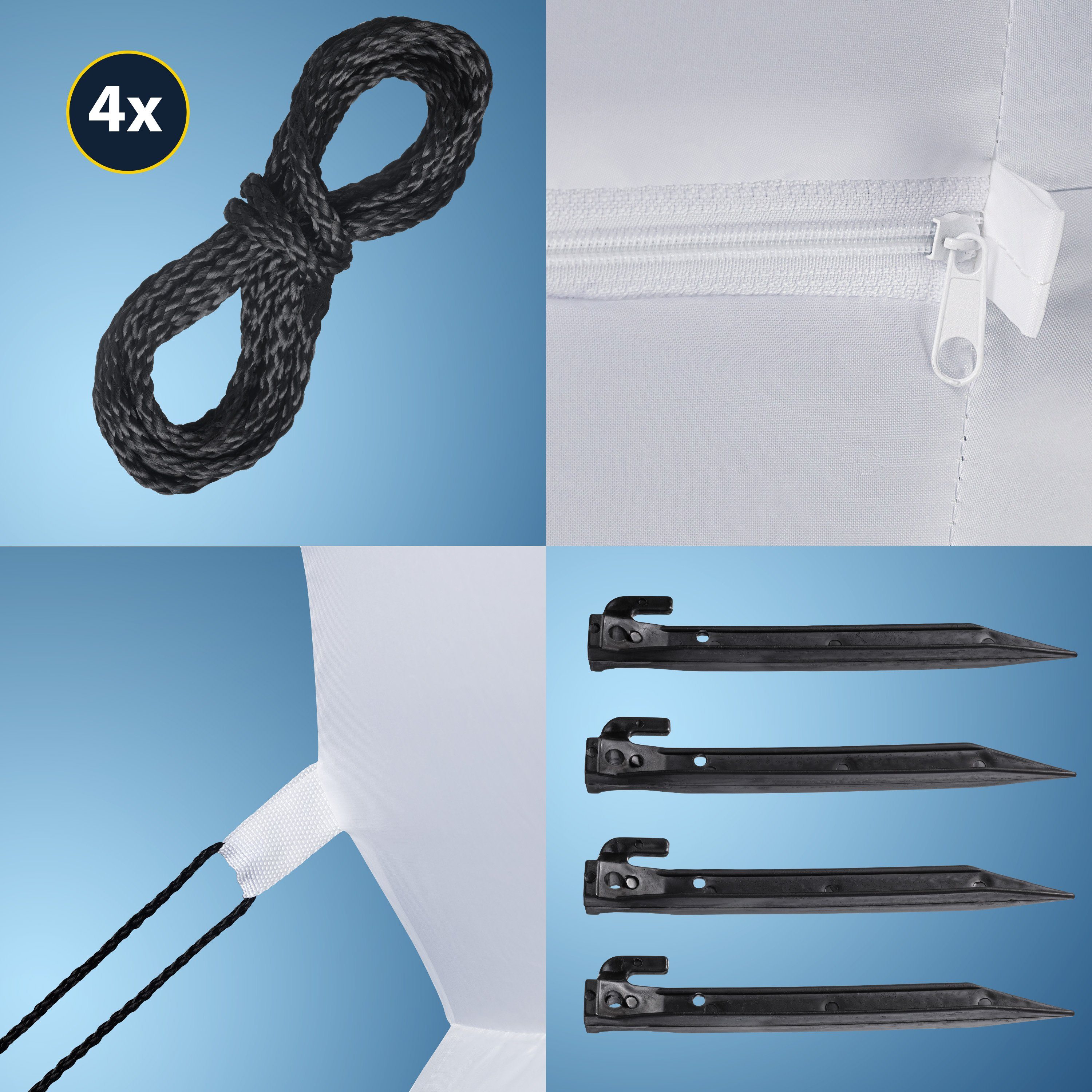monzana Schneemann, Aufblasbarer XXL 240cm LED Beleuchtet Befestigungsmaterial IP44 Außen