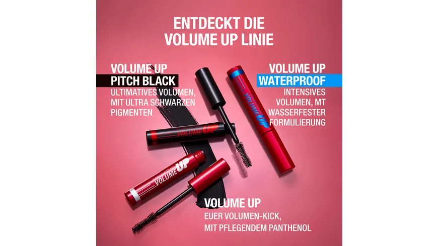 MANHATTAN COSMETICS Volume Up Mascara 8 ml 004 - Pitch Black