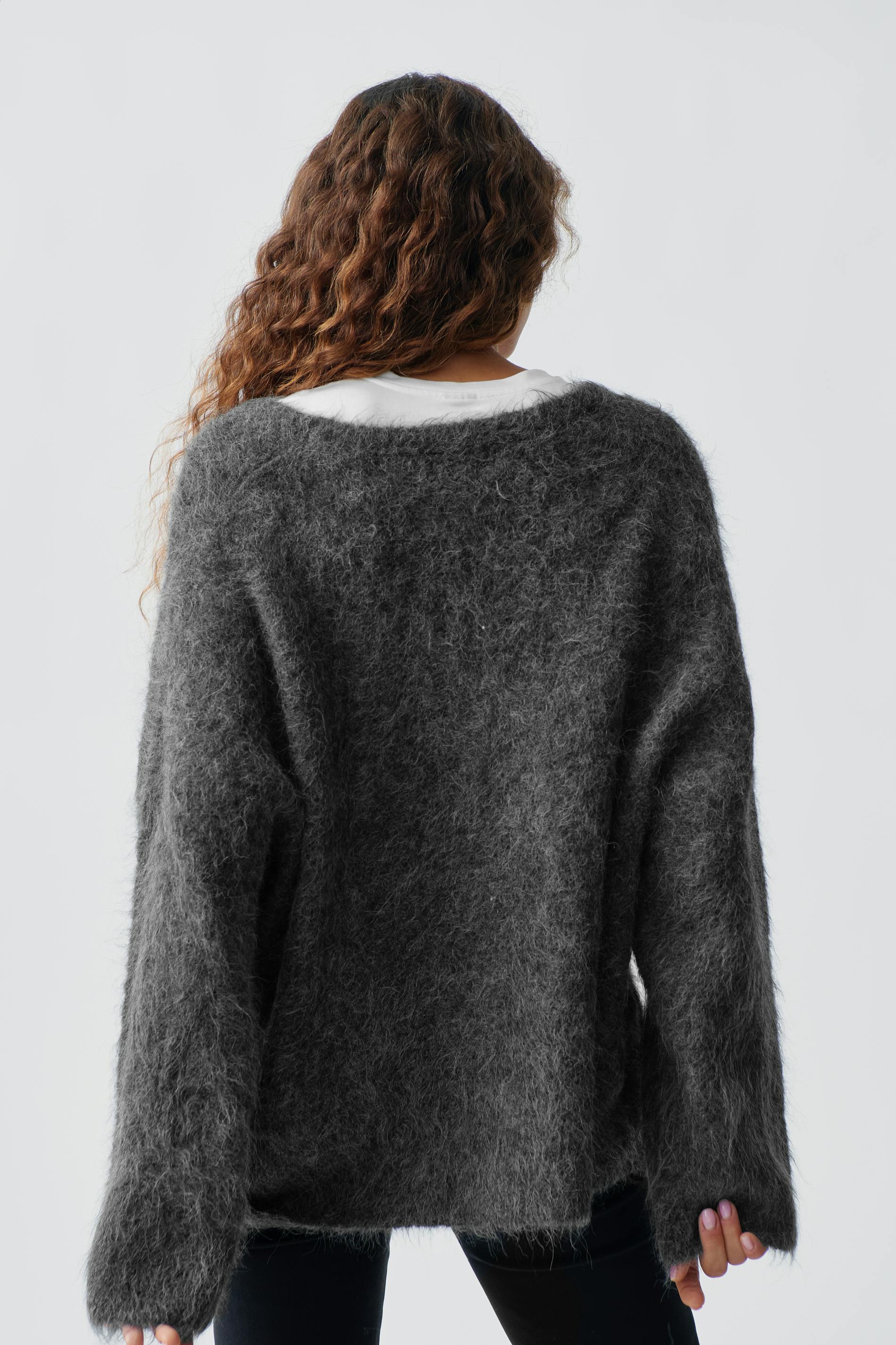 Knitted alpaca blend cardigan