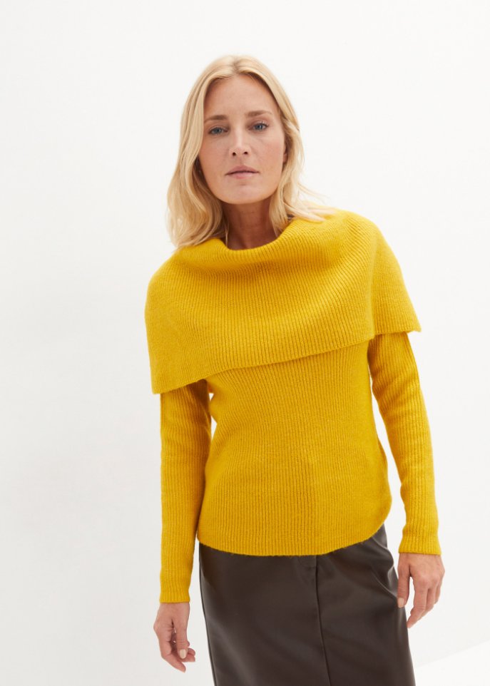 Pullover mit variablem Schal-Element