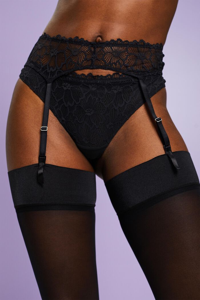 Strumpfhalter aus floraler Spitze