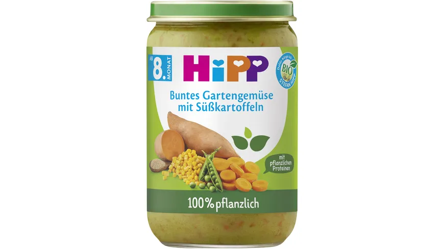 Hipp 100% pflanzlich: Buntes Gartengemüse mit Süßkartoffeln 220 g