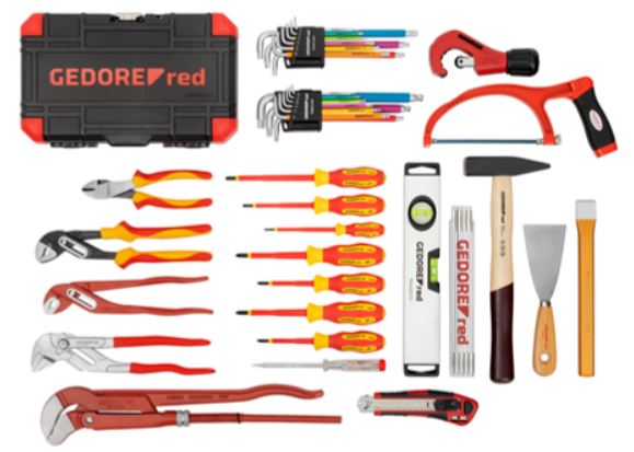Gedore RED 3301644 R21902072 Sanitärwerkzeugkoffer, 72-teilig