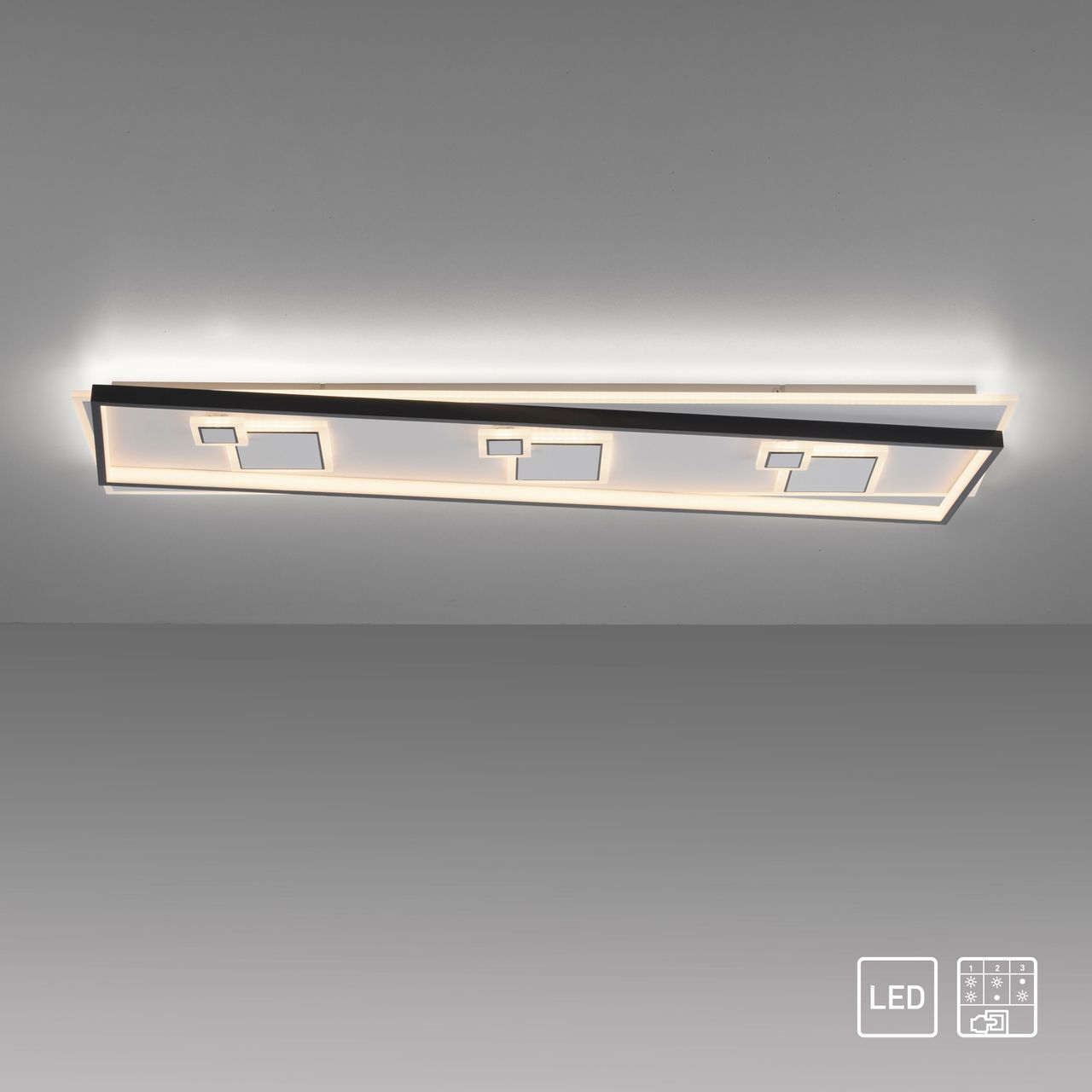 Paul Neuhaus LED Deckenleuchte MAILAK, 1x LED-Board/24Watt   1x LED-Board/12Watt, Weiss