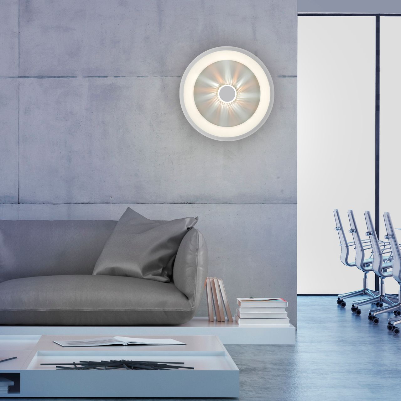 JUST LIGHT LED Deckenleuchte VERTIGO, CCT, dimmbar, Fernbedienung, Ø46,5 cm, Kristall-Effekt