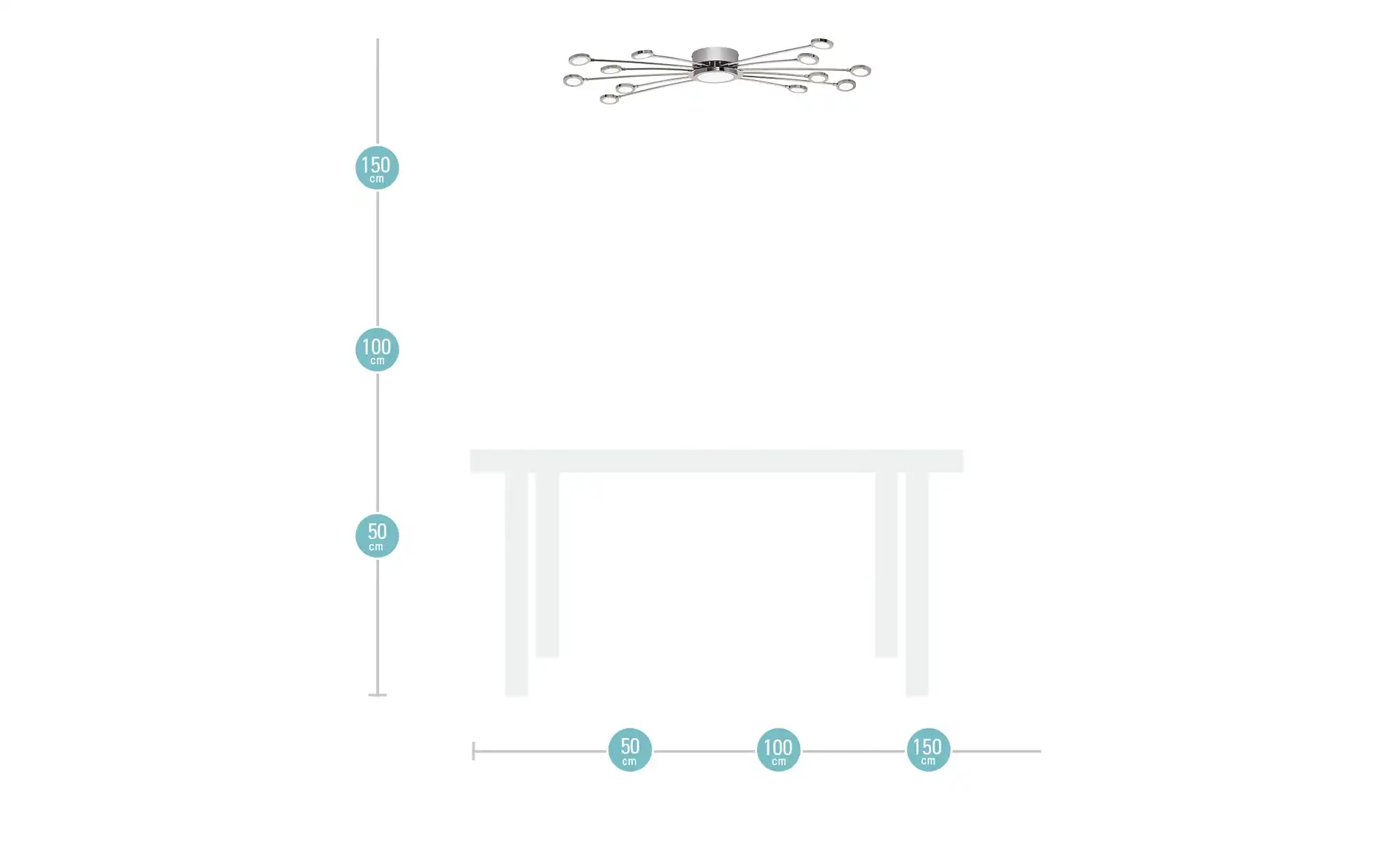 Trio LED-Deckenleuchte mit Fernbedienung