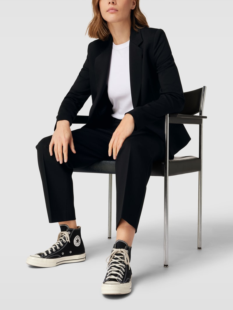 Blazer mit Reverskragen in schwarz