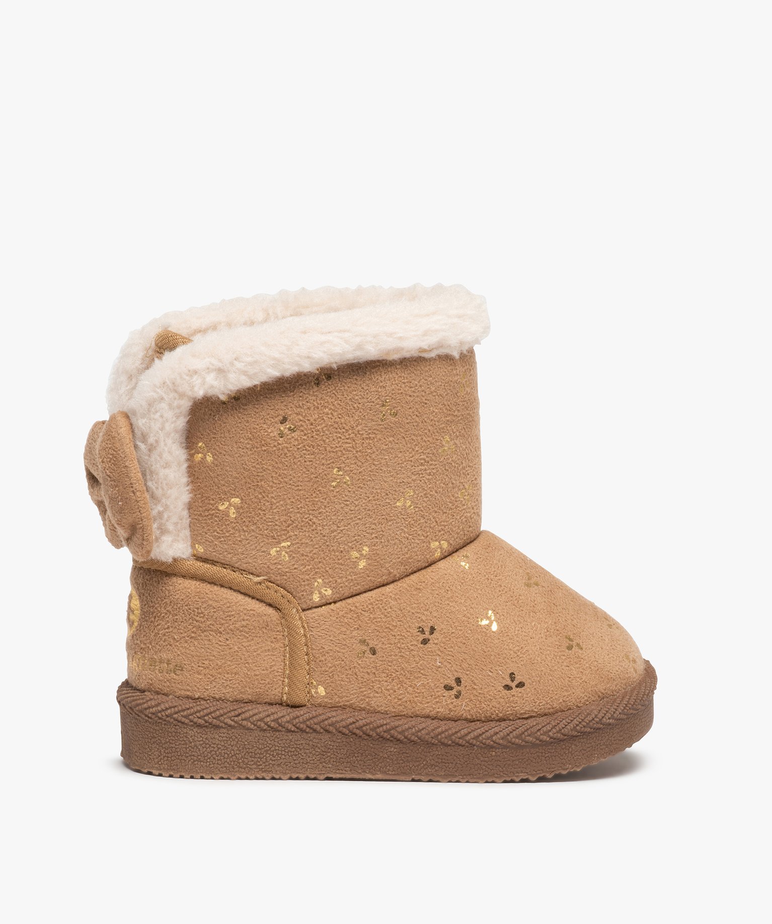 Boots fourrées bébé fille en textile suédé – LuluCast... beige | GEMO