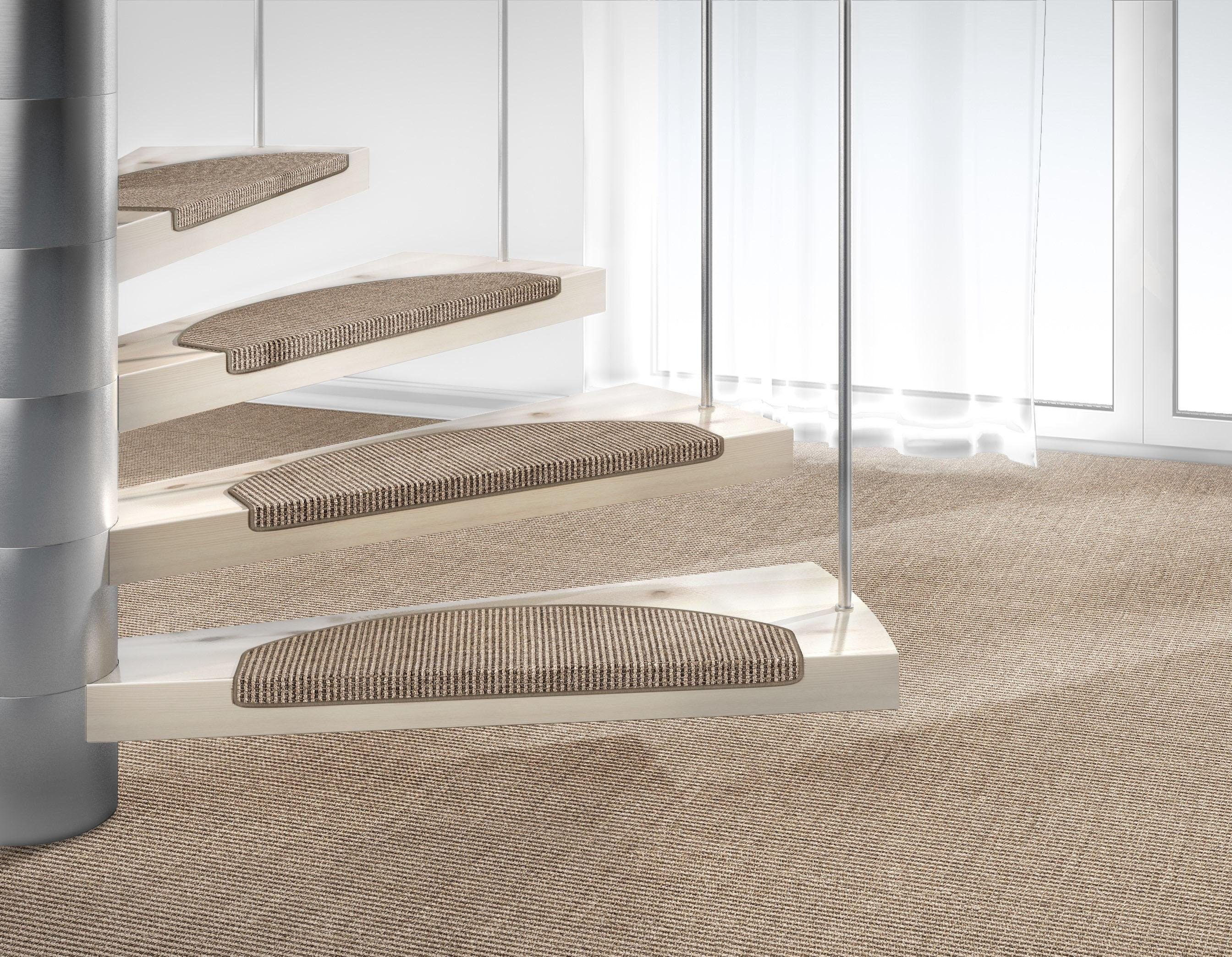 Stufenmatte Mara S2, Dekowe, halbrund, Höhe: 5 mm, 100% Sisal, große Farbauswahl, auch als Set mit 15 Stück erhältlich