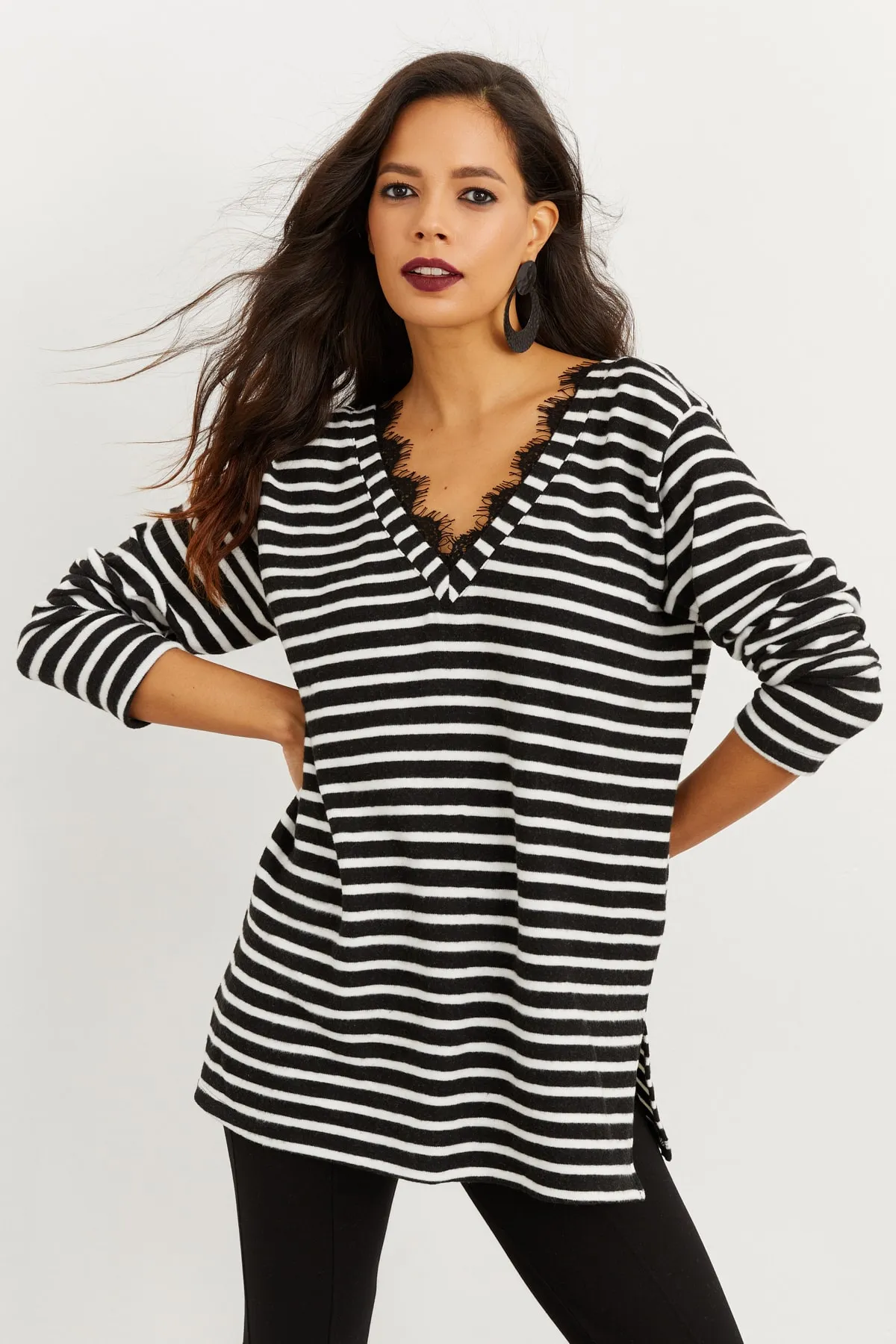 Cool & Sexy  Tunika - Schwarz - Regular Fit