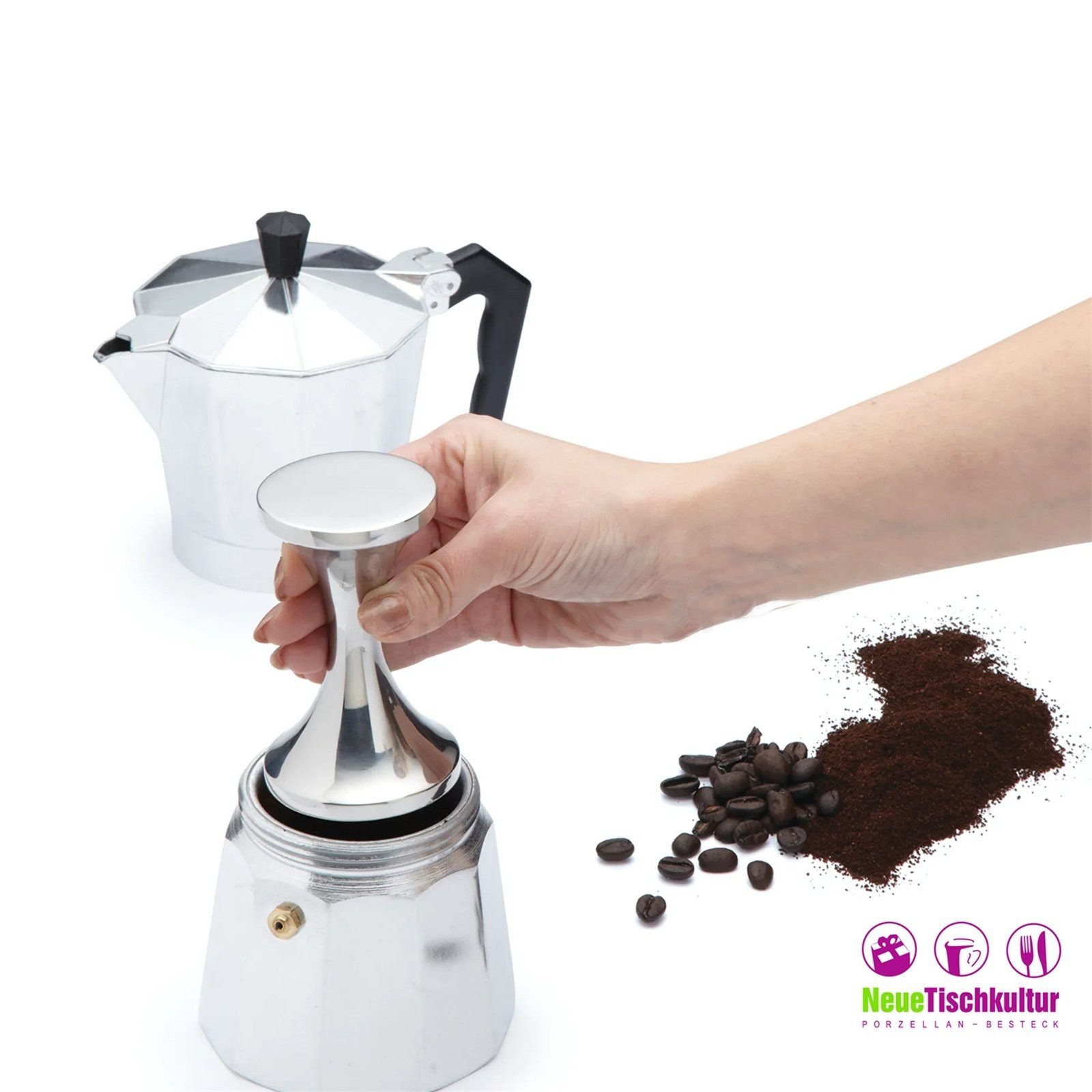Neuetischkultur Kaffeemühle Kaffeestampfer, Edelstahl LaCafetiere