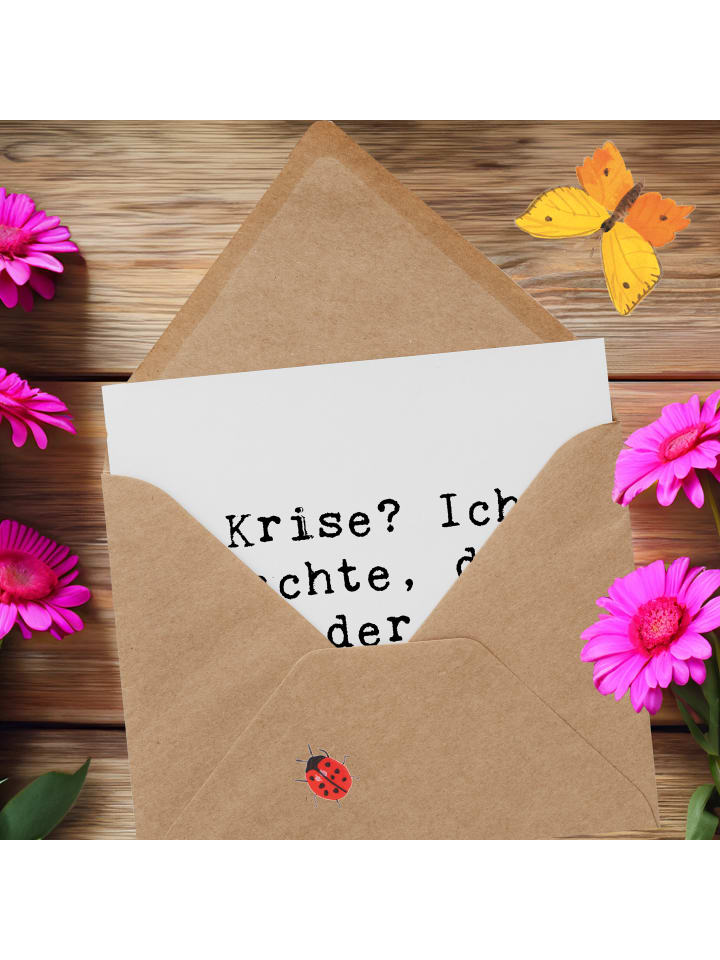 Mr. & Mrs. Panda Deluxe Karte Spruch Gelassenheit in Krisen mit ... in Weiß günstig kaufen onesize