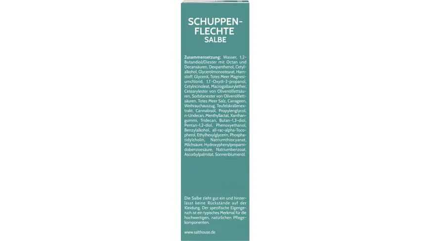 SALTHOUSE Totes Meer Therapie Schuppenflechte Salbe 75 ml
