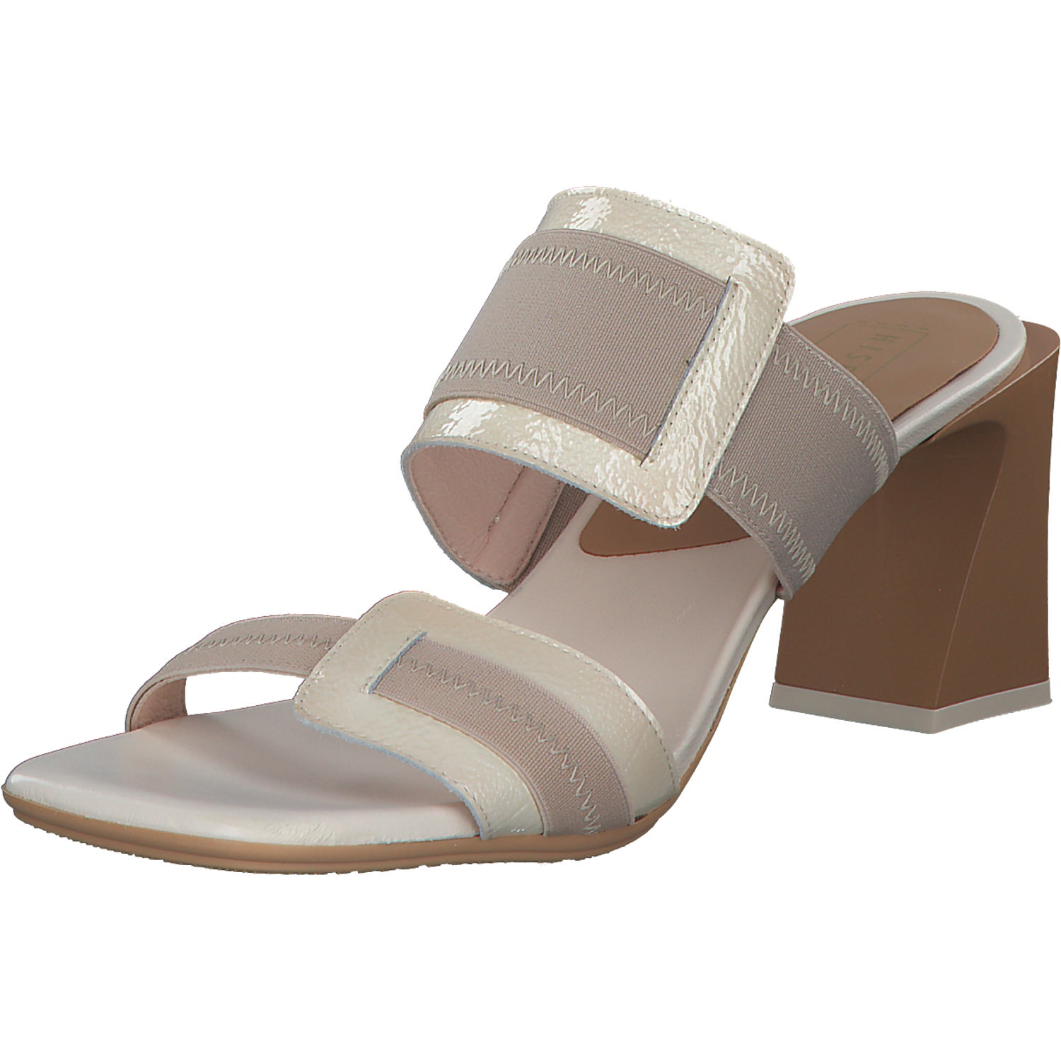 Hispanitas Schuhe Mallorca HV243327, Plateau-Pantoletten, Damen, Beige Grau