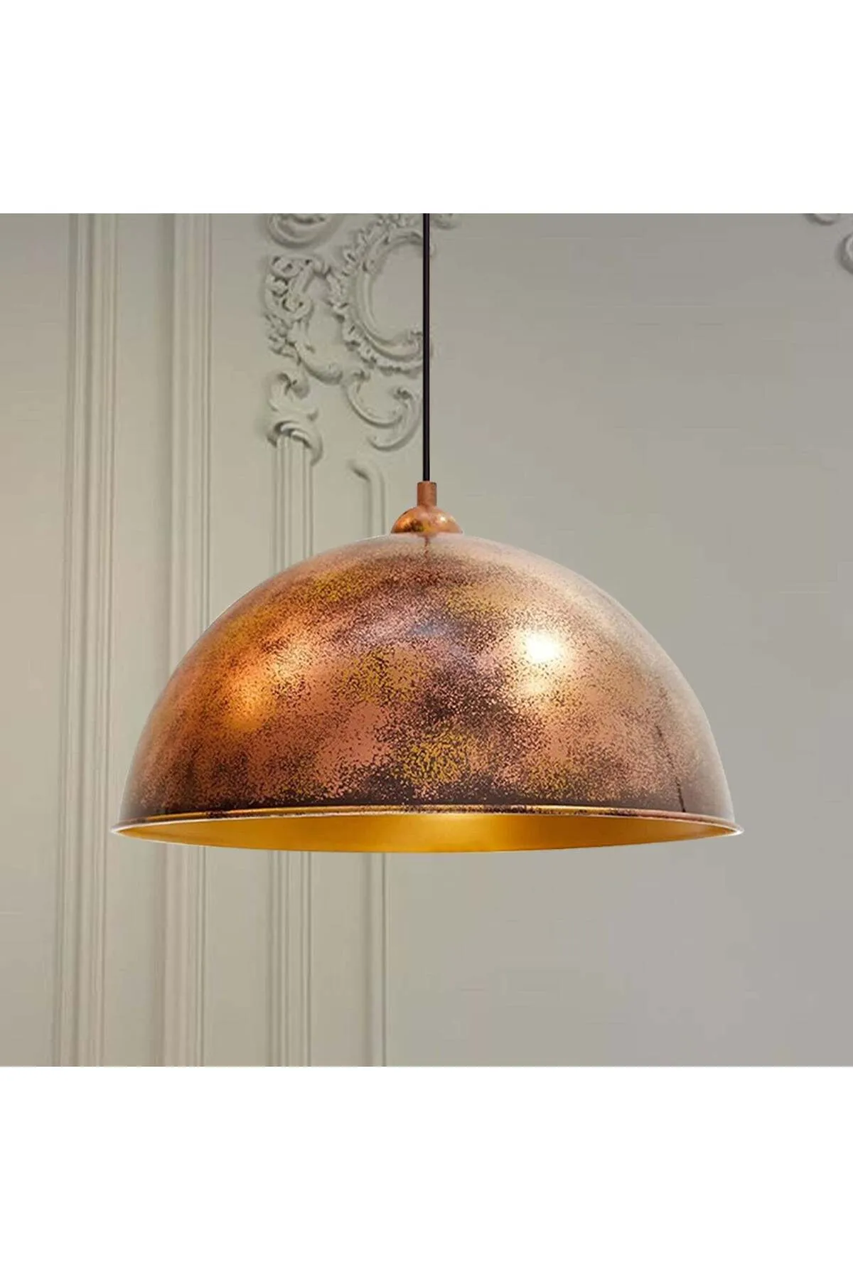 Bamyum  Vintage Handgemalte Metall Hängelampe