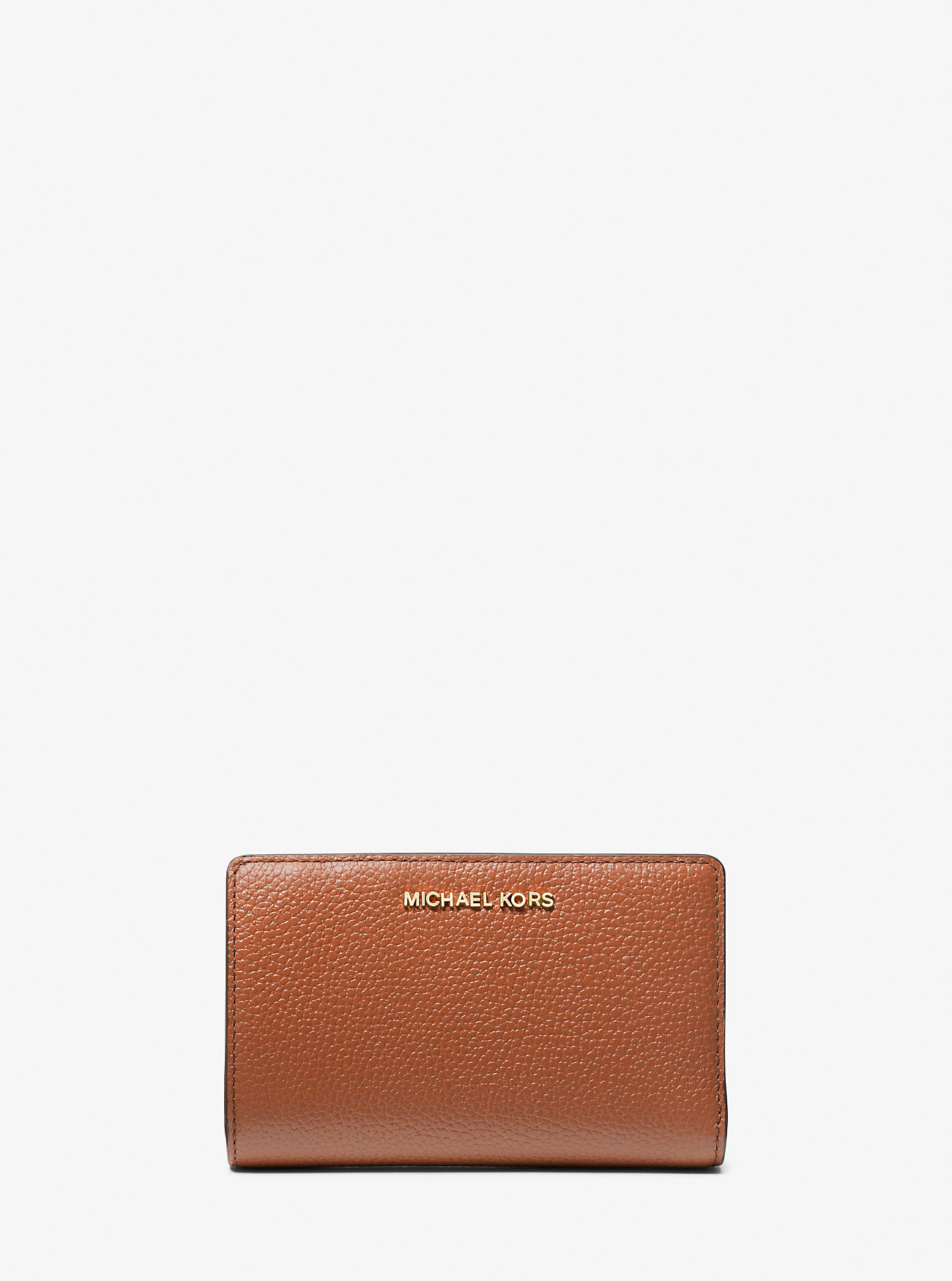 Medium pebbled skinnlommebok - LUGGAGE