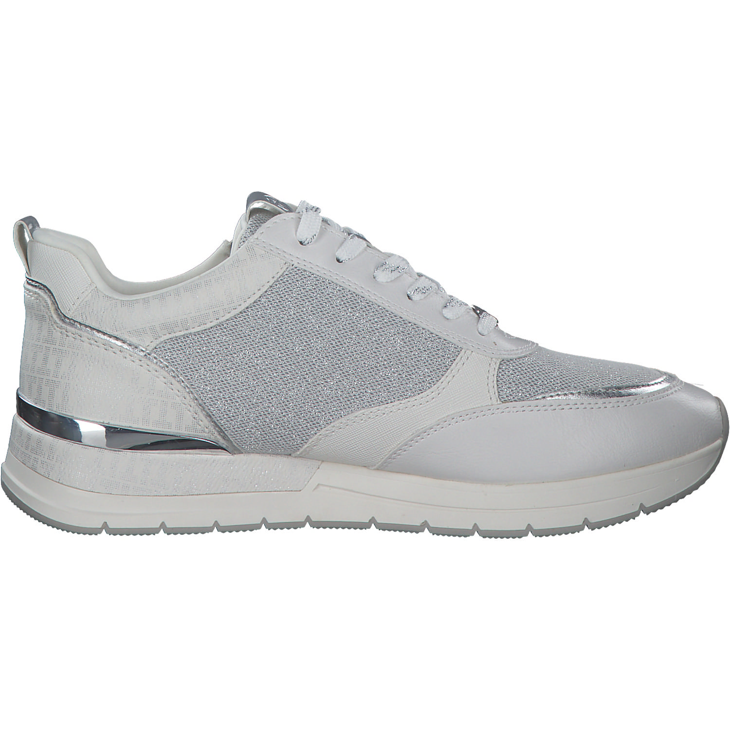 Tamaris 23732, Sneakers Low, Damen, WHT/SILVER COM