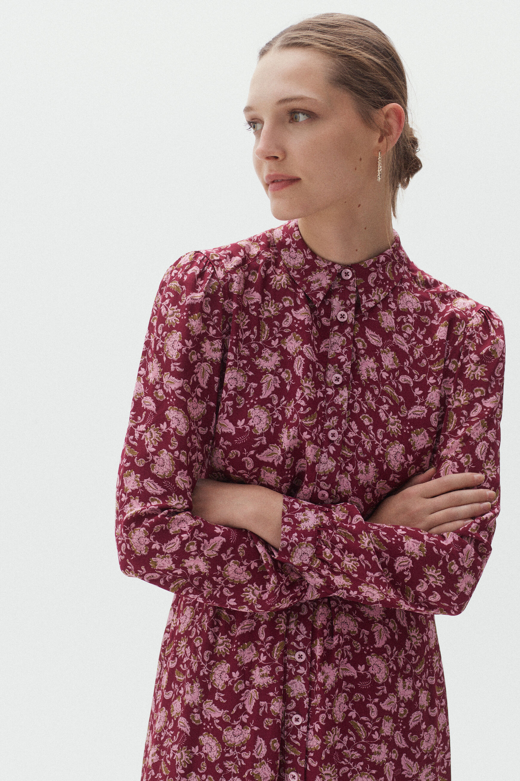 robe rio print rose cerise femme