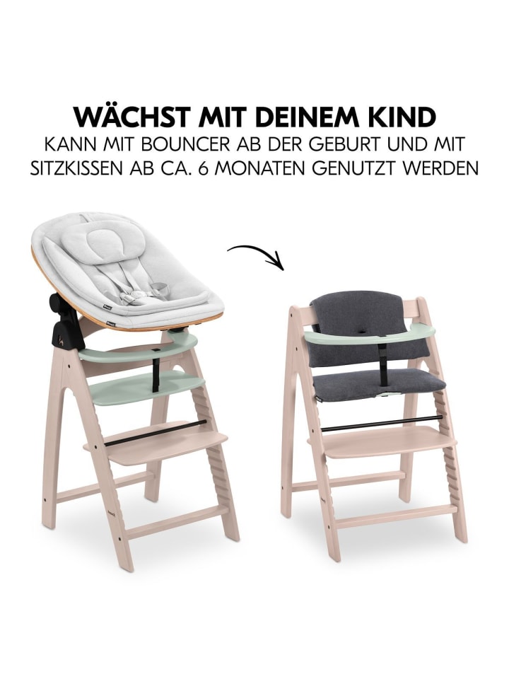 Hauck Arketa Beech 4-tlg. Newborn Set Eco - Hochstuhl in weiss,grau günstig kaufen onesize