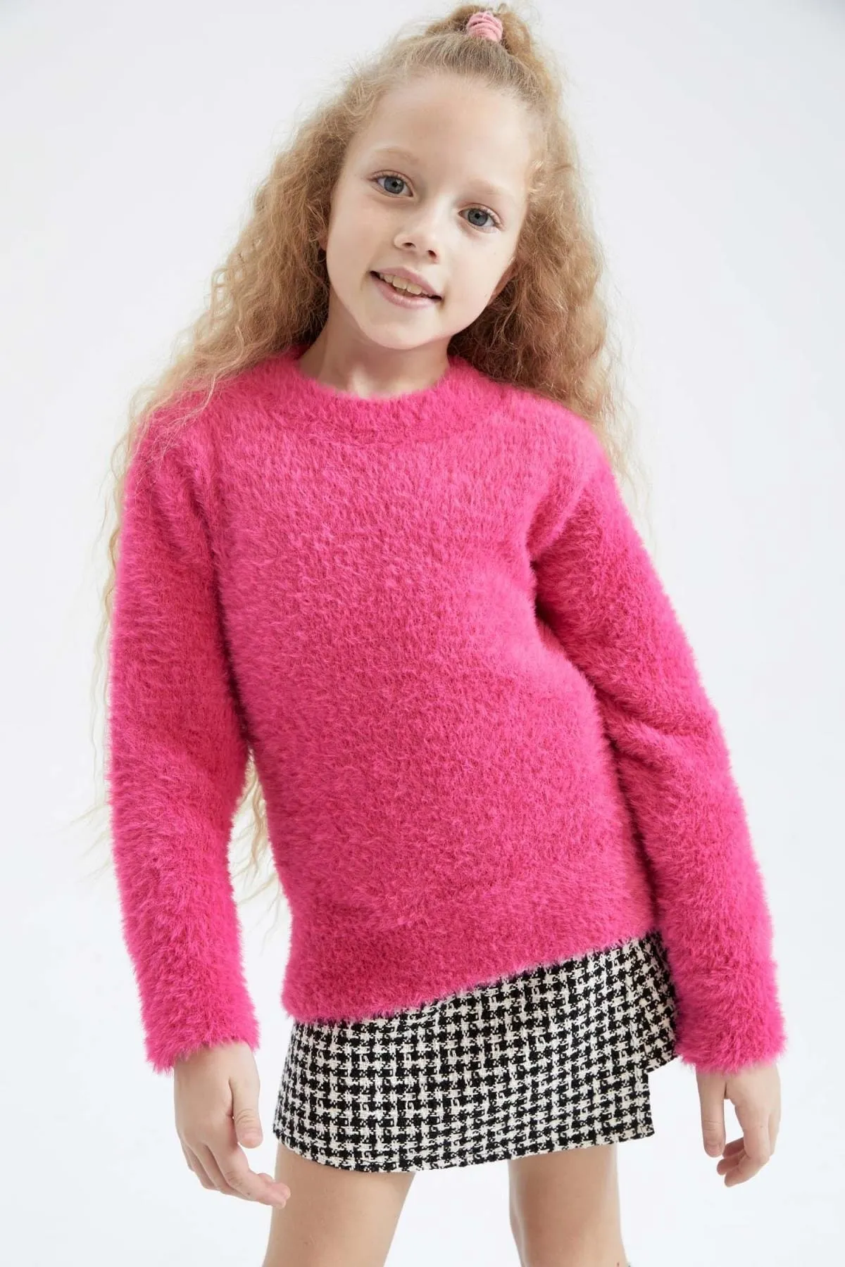 DeFacto  Weicher Mädchenpullover mit Rundhalsausschnitt