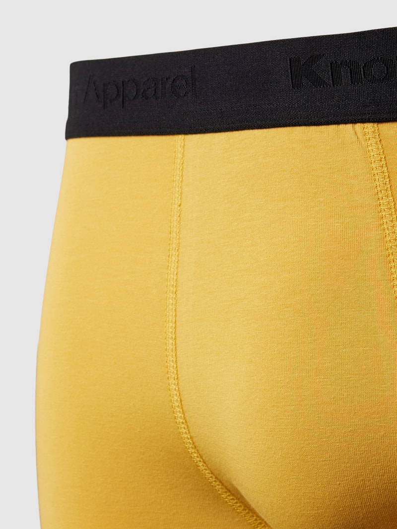 Trunks mit elastischem Label-Bund im 3er-Pack in orange