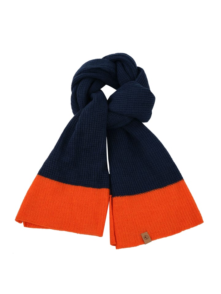 SCHIETWETTER Strick-Schal Alex in navy-orange günstig kaufen onesize