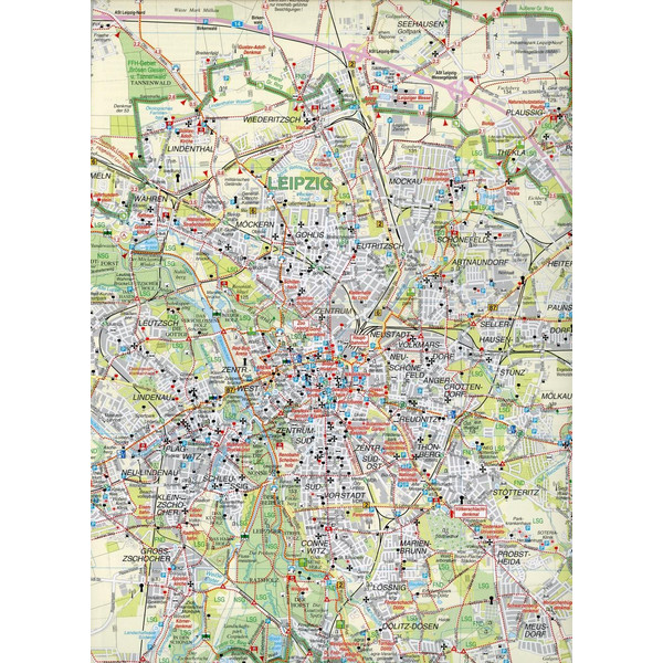 Radwanderkarte Leipzig und Umgebung - Fahrradkarte