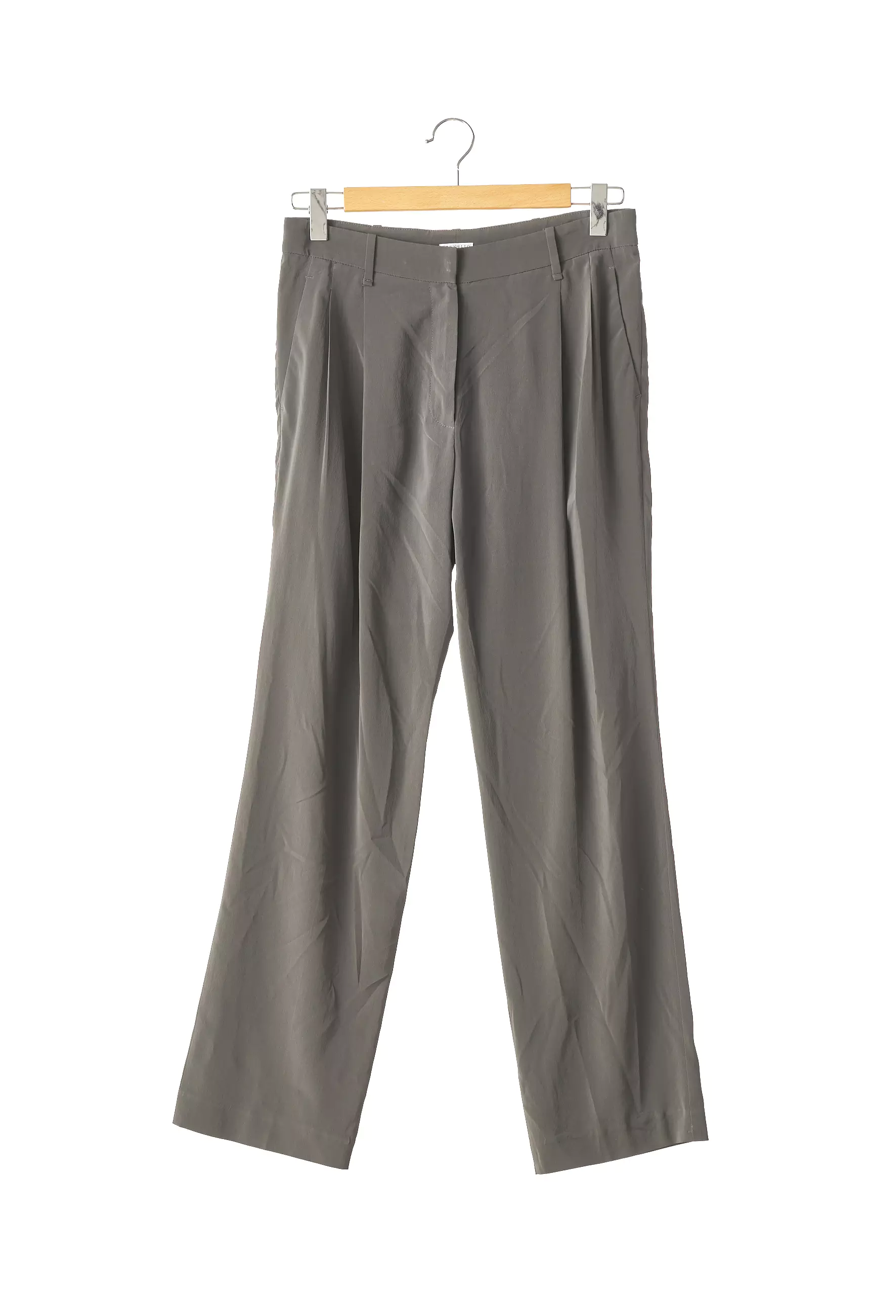 Brunello Cucinelli Pantalons Droits Femme couleur gris