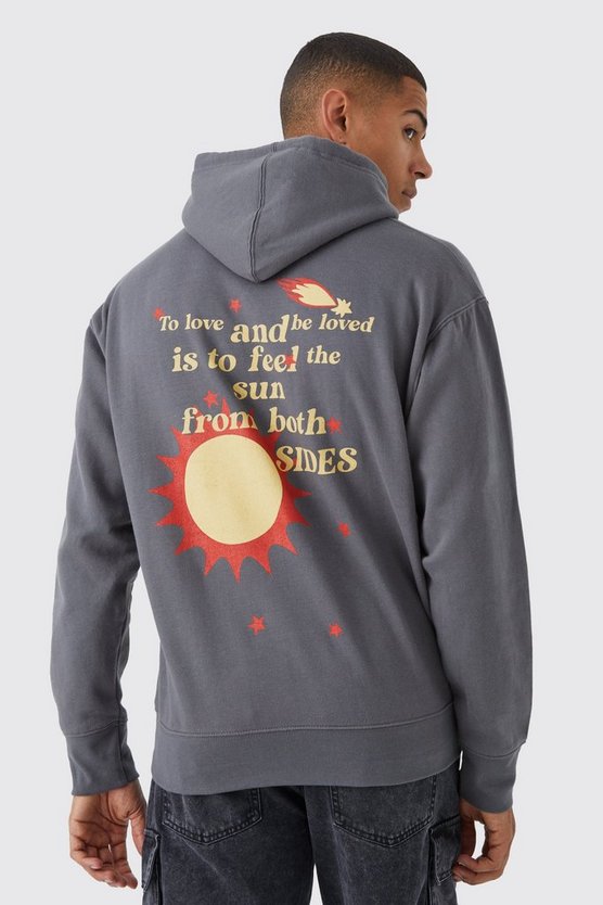 Oversize Hoodie mit Sun-Print