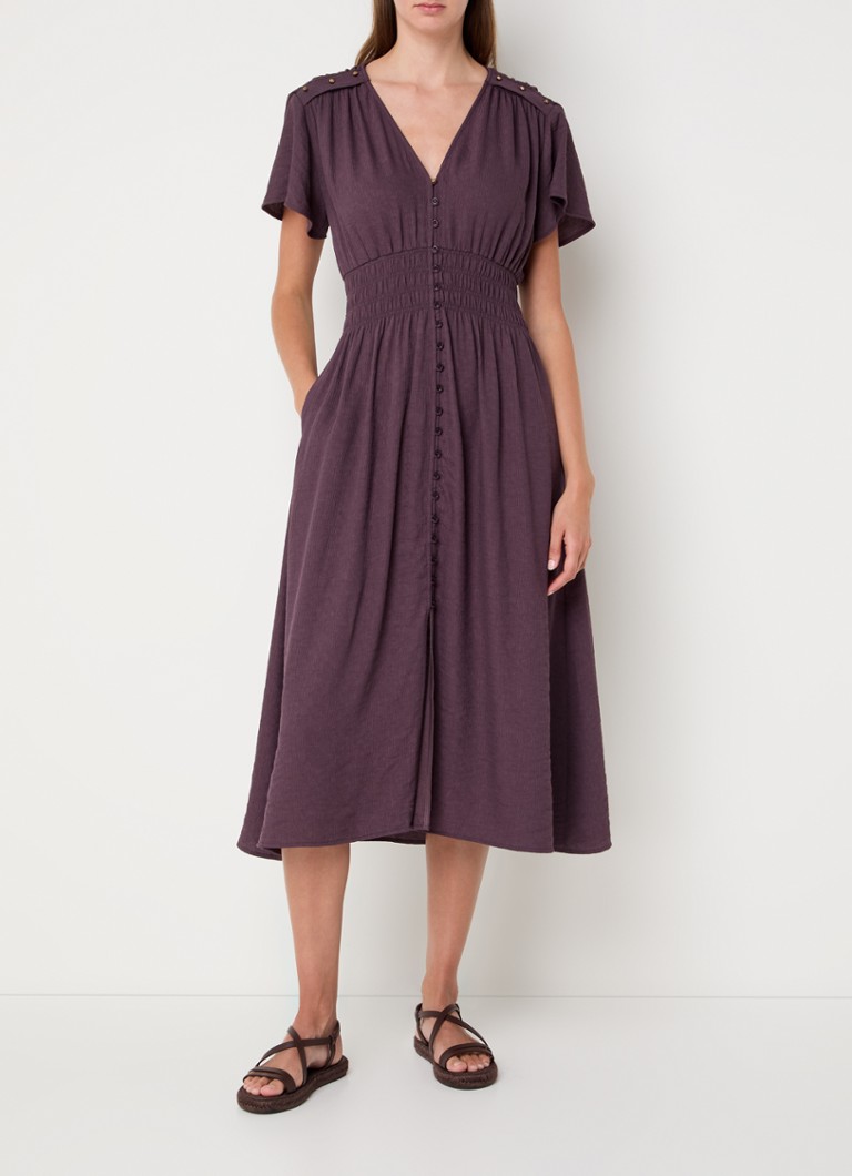 Sessùn Galaya midi shirt dress with smocking