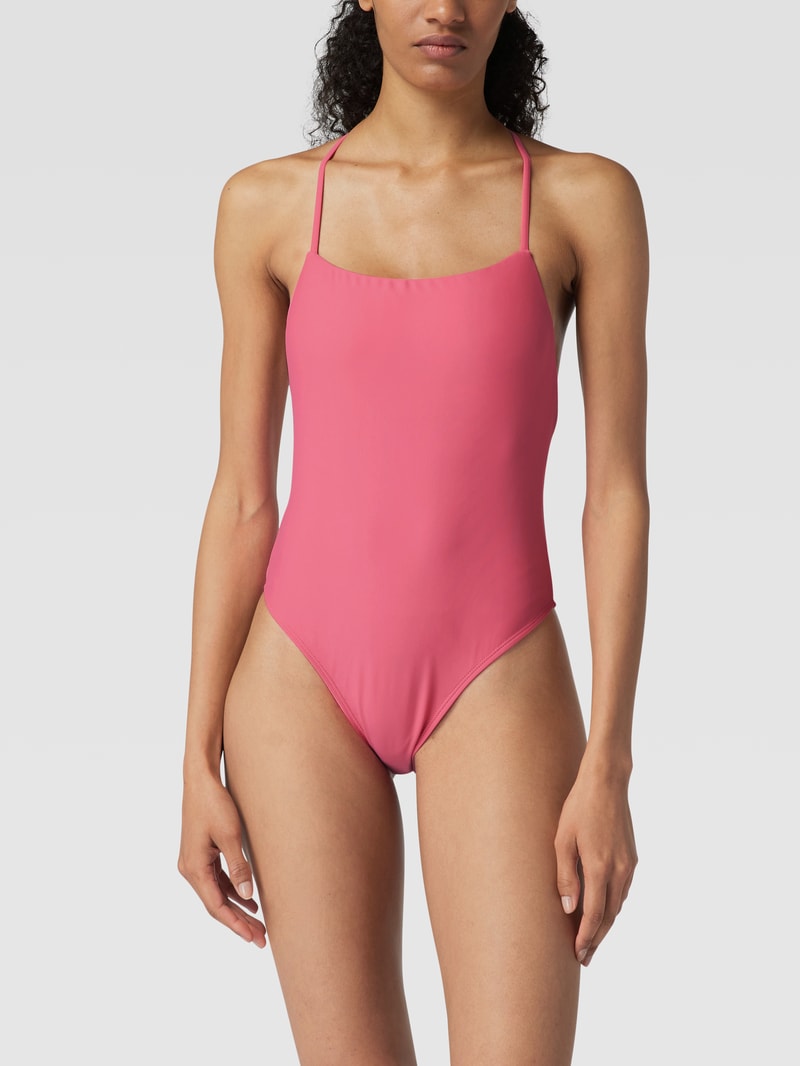 Badeanzug mit Stretch-Anteil in pink
