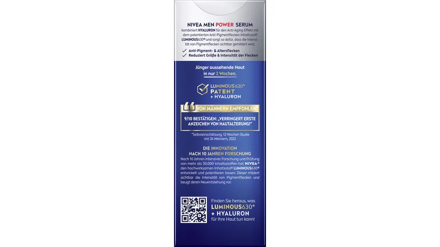 NIVEA MEN Luminous Anti-Age Power Serum 30 ml