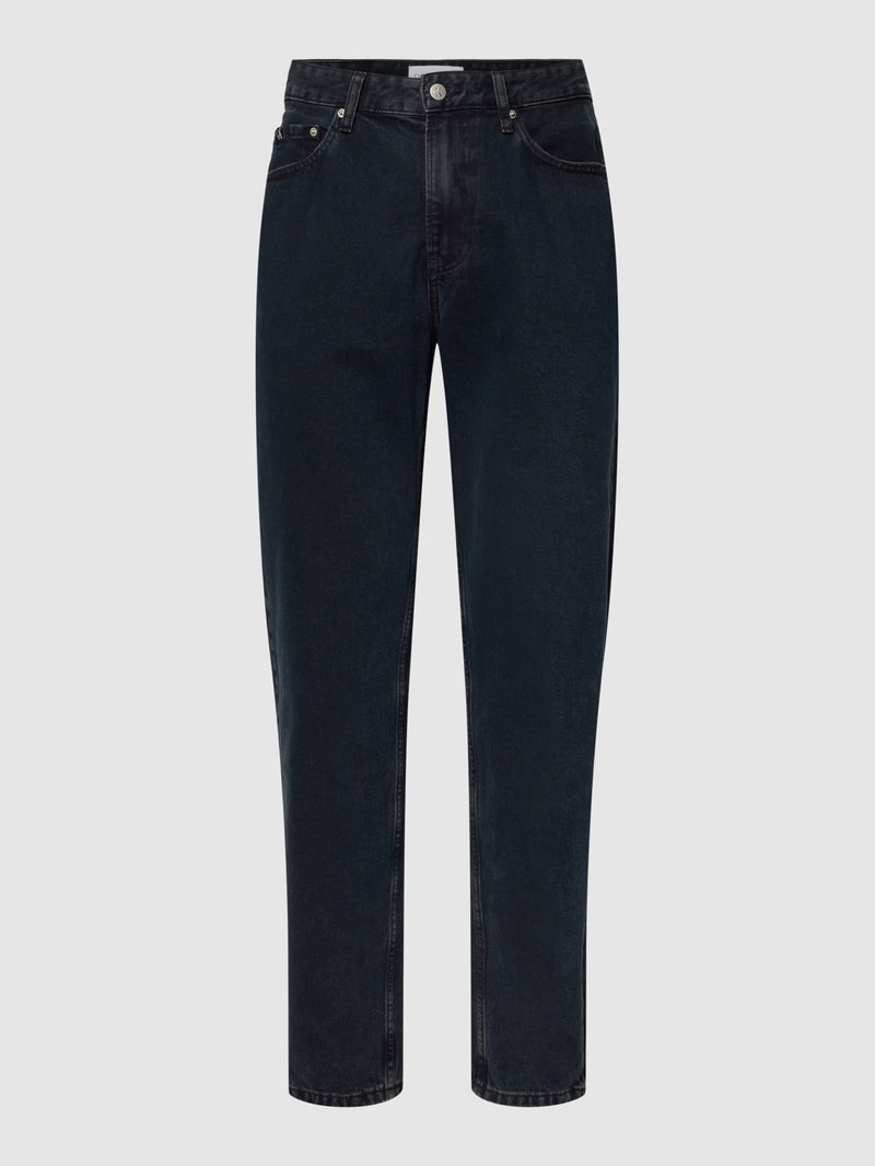 Regular Fit Jeans mit Label-Details in black