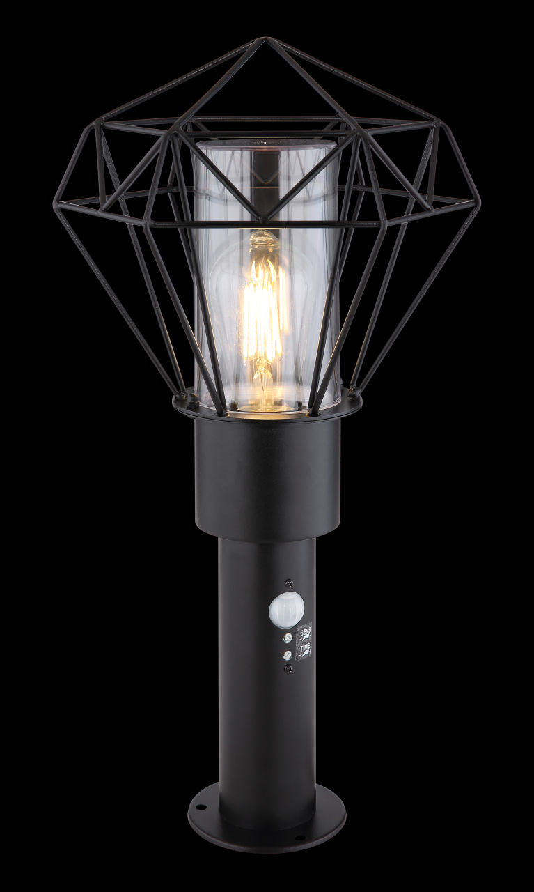 Globo Lighting - HORACE - Außenleuchte Edelstahl schwarz, 1x E27 LED