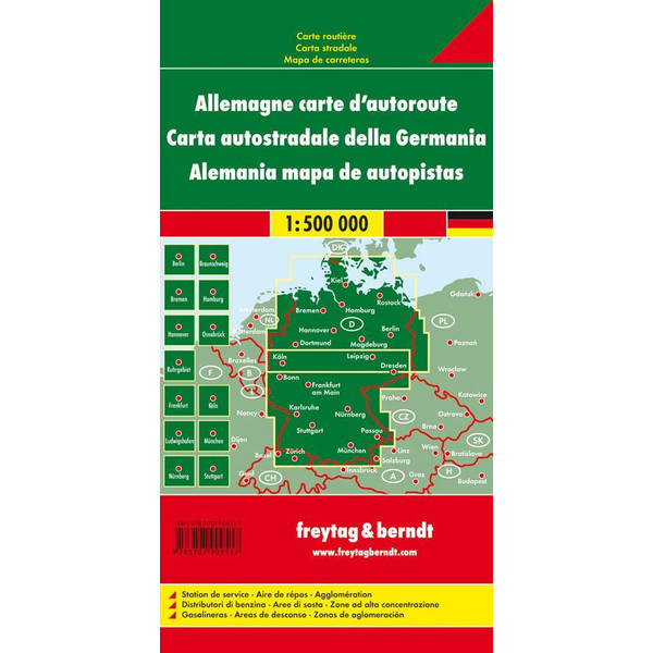 Deutschland Autobahnkarte 1 : 500 000 - Straßenkarte