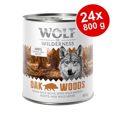 Sparpaket Wolf of Wilderness Adult 24 x 800 g - Single Protein